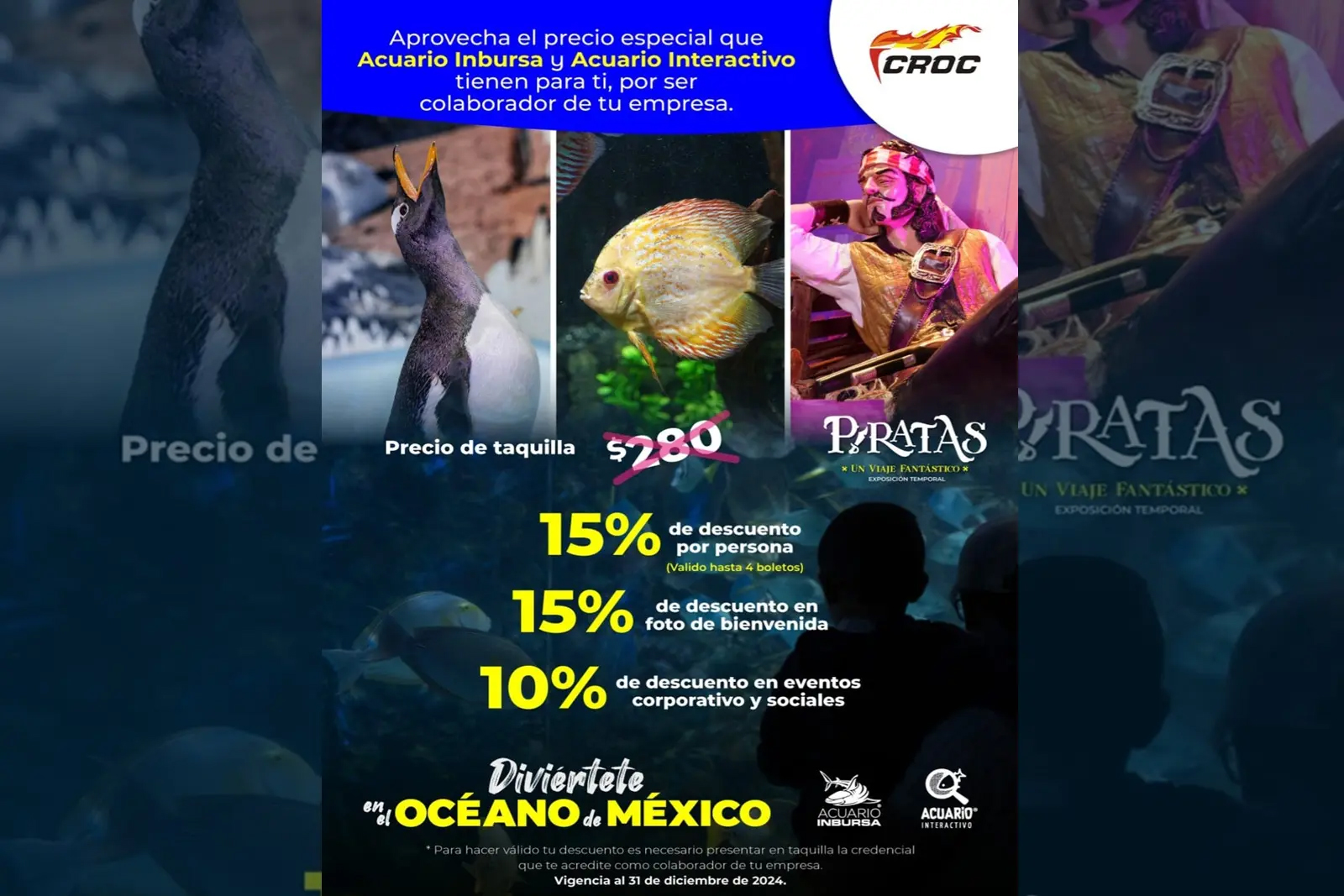 croc, acuario, inbursa